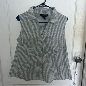 Women’s Sleeveless Green & Blue Multicolored Blouse